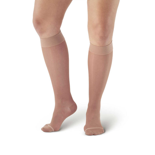 AW 18 Sheer Support Knee Highs 20-30 mmHg - AW Style 18 Sheer Support Closed Toe Knee Highs - 20-30 mmHg Light