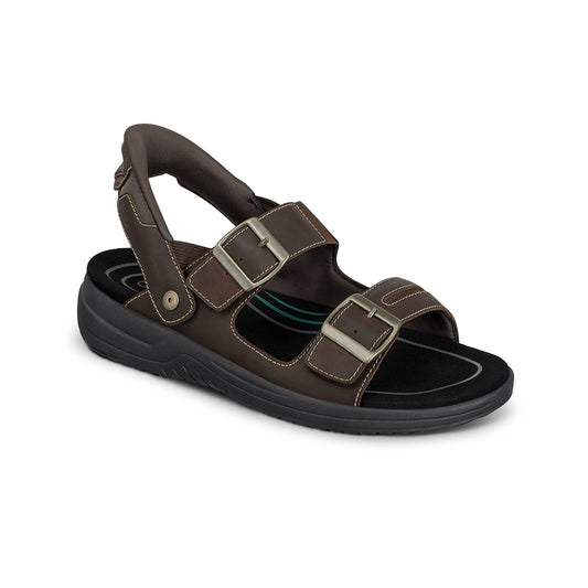 Orthofeet Men's Jupiter Sandals - Orthofeet Men's Jupiter Sandals Brown