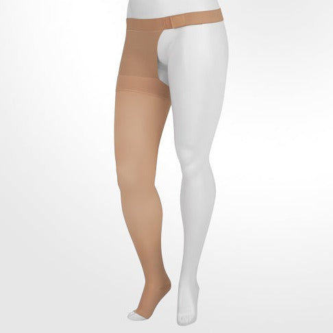 Juzo 2002 Soft Open Toe Thigh High w/Waist Attachment 30-40 mmHg Right - Juzo 2002 Soft Open Toe Thigh High w/Waist Attachment - 30-40 mmHg Right