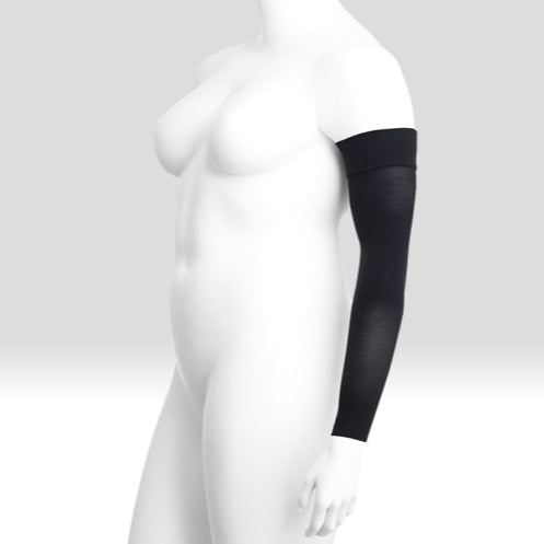 Juzo 4411 Basic Armsleeve w/Grip Top 20-30 mmHg - Juzo Basic 4411 Armsleeve with Griptop Black