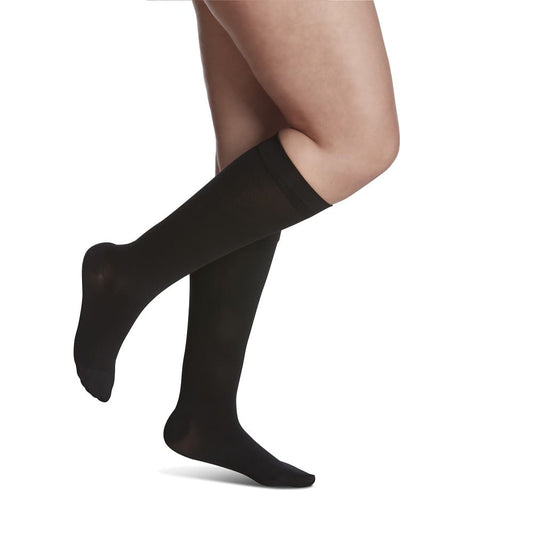 Sigvaris Style 842 Soft Opaque Closed Toe Knee Highs W/Grip Top - 20-30 mmHg - Sigvaris Style 842 Soft Opaque Closed Toe Knee Highs W/Grip Top - 20-30 mmHg