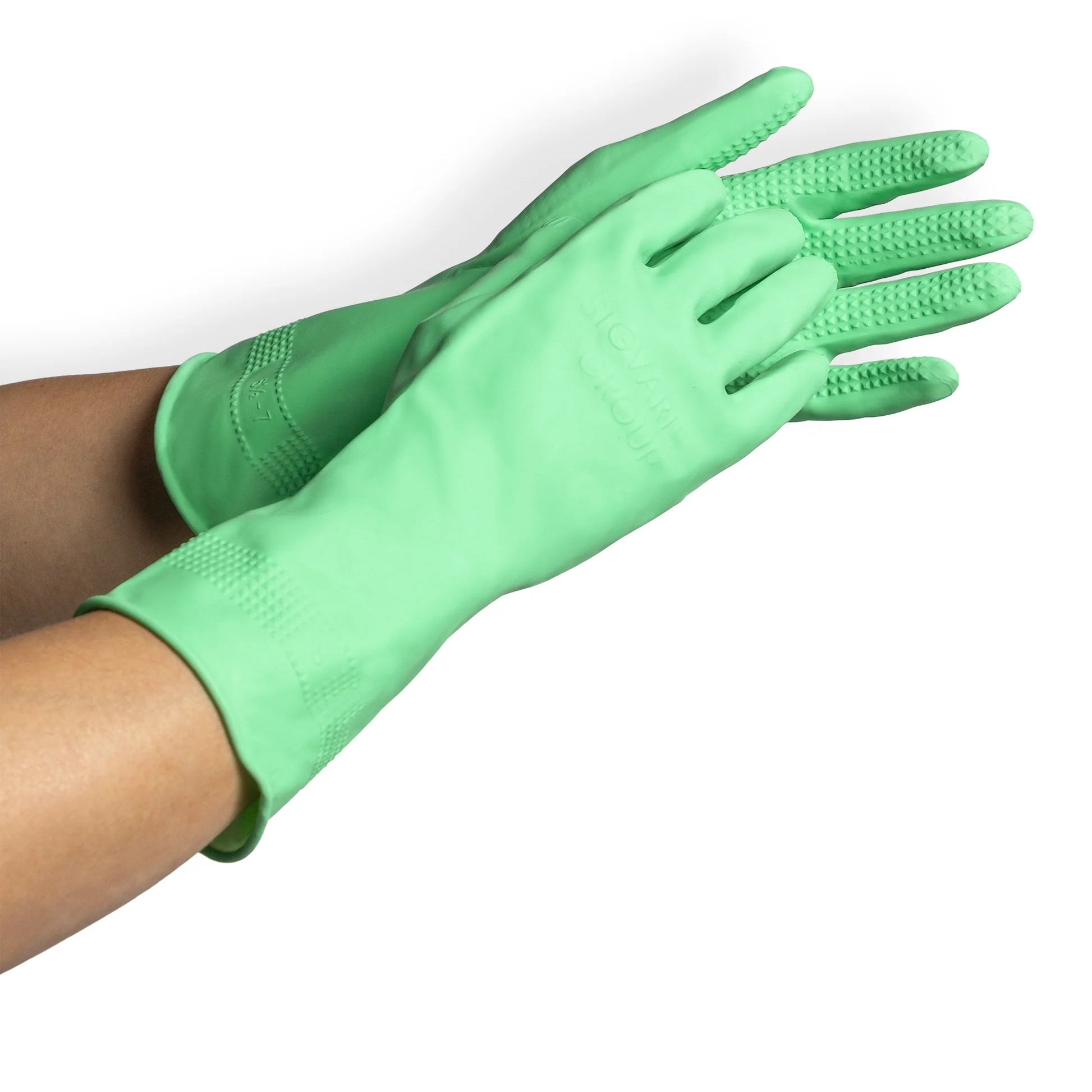 Sigvaris Green Rubber donning gloves