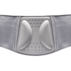  Close-up view of back support brace interior with contoured foam pads & perforation for breathability