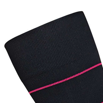 AW 650 Stripe Knee High Socks Pink Top Welt