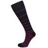 AW Style 675 Stripe Knee High Socks - 20-30 mmHg Pink