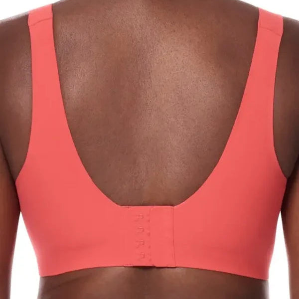 amoena pink bra with 4 hook closure