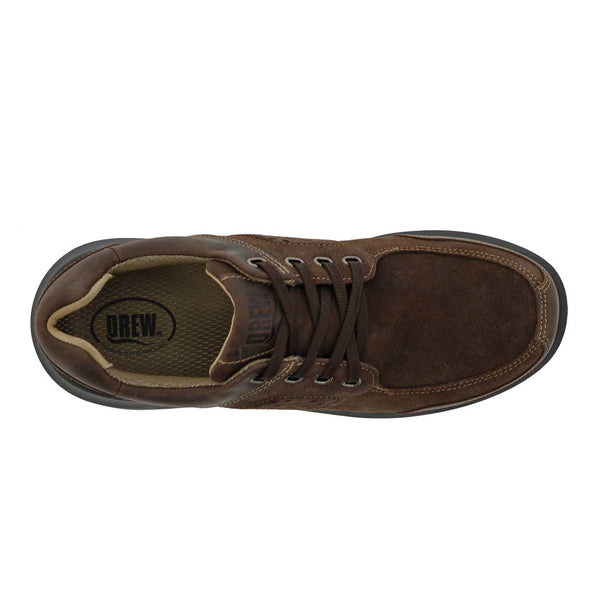 Drew Men's Miles Casual Shoes Dark Brown Top