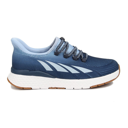  Drew Halo II Blue Ombre Blue running shoe with white sole on a white background