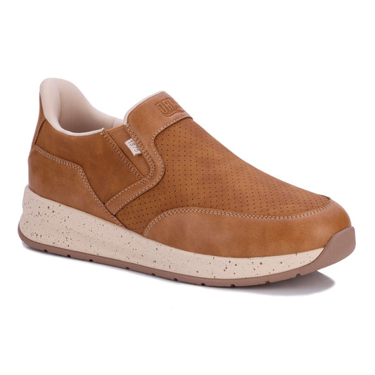 Drew Men's Caleb Hands-Free Slip-on Shoes - Drew Men's Caleb Hands-Free Slip-on Shoes Camel Combo