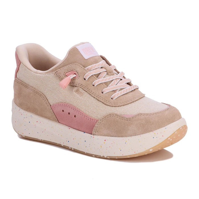 Drew Women's Hobby Hands-Free Casual Shoes Taupe Suede Combo