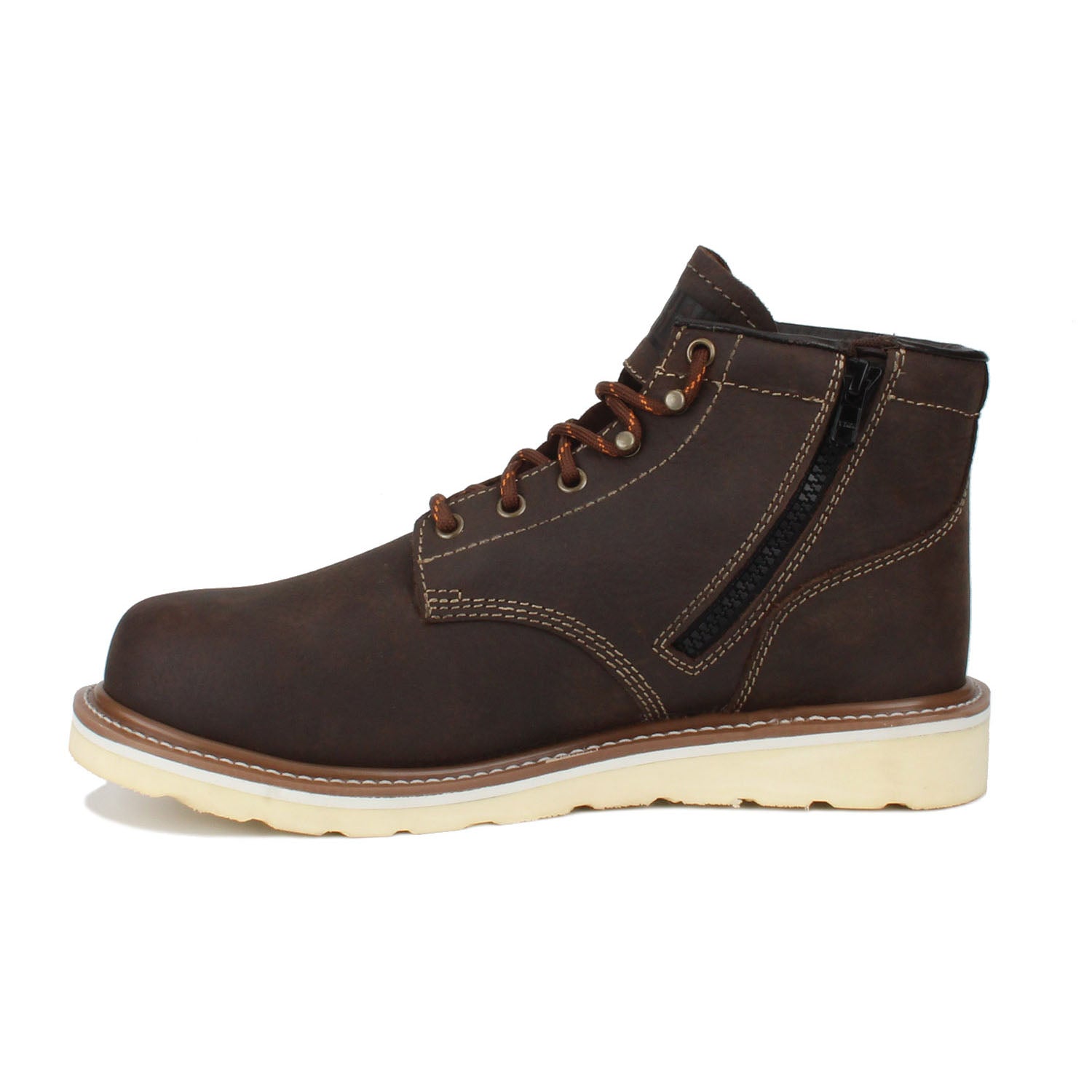 Drew Men's Burbank Waterproof Work Boots Chocolate Leather