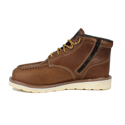 Drew Men's Buffalo Waterproof Work Boots Brown