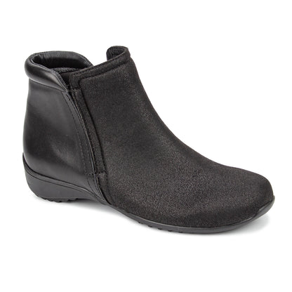 Drew Women's Paulie Boots Black Book with texture upper.