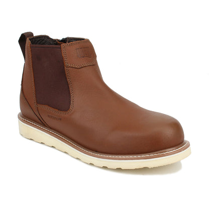 Drew Men's Boston Waterproof Work Boots Rust