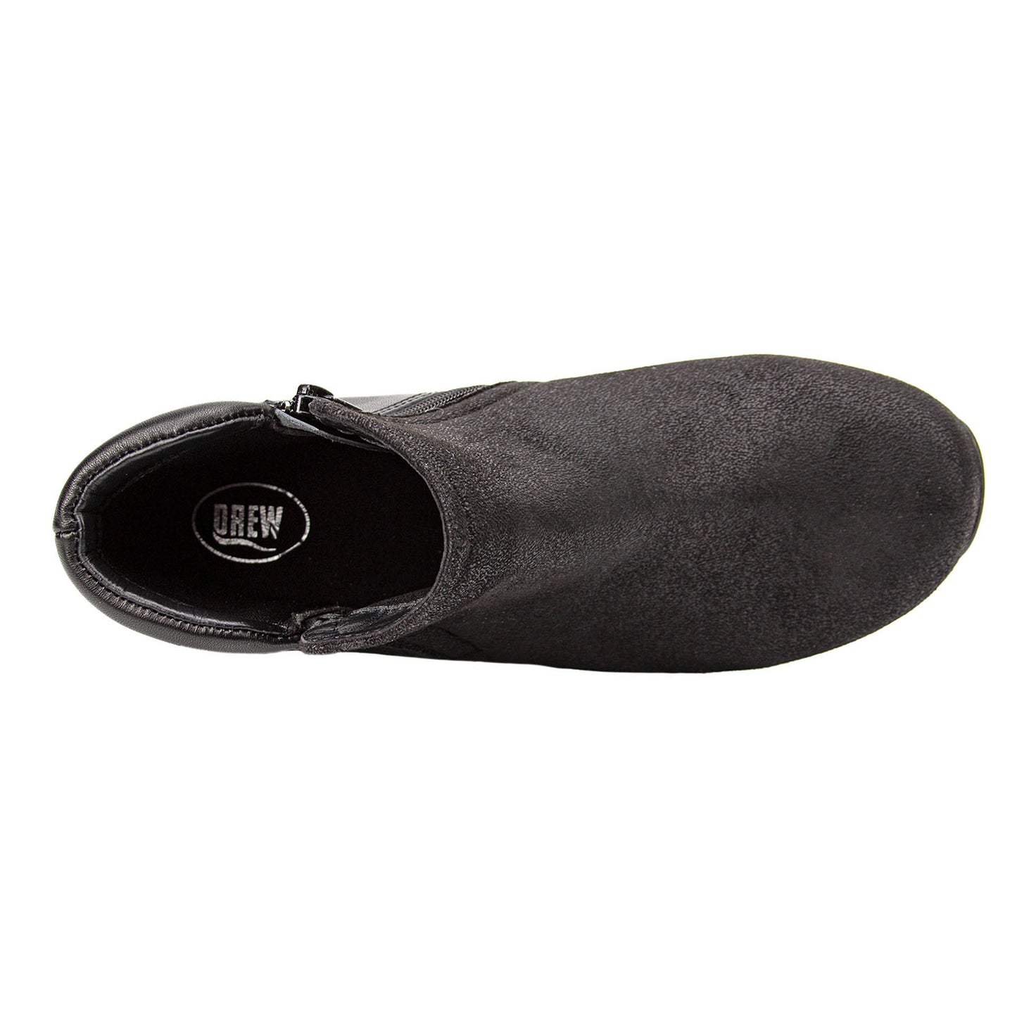 Drew Women's Paulie Boots Black top view texture leather