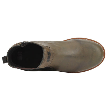 Drew Men's Boston Waterproof Work Boots Olive/Grey