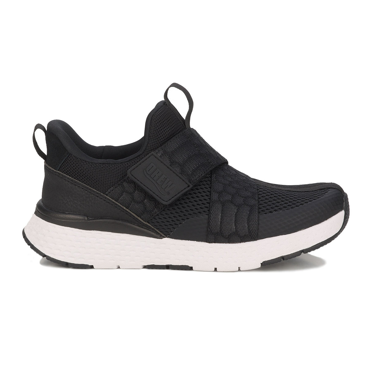 Navy blue sneaker with white sole on a white background