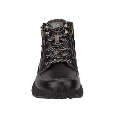 Drew Men's Major Boots Black Leather boot with zipper and laces