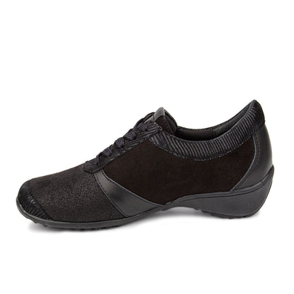 Black shoe on a white background