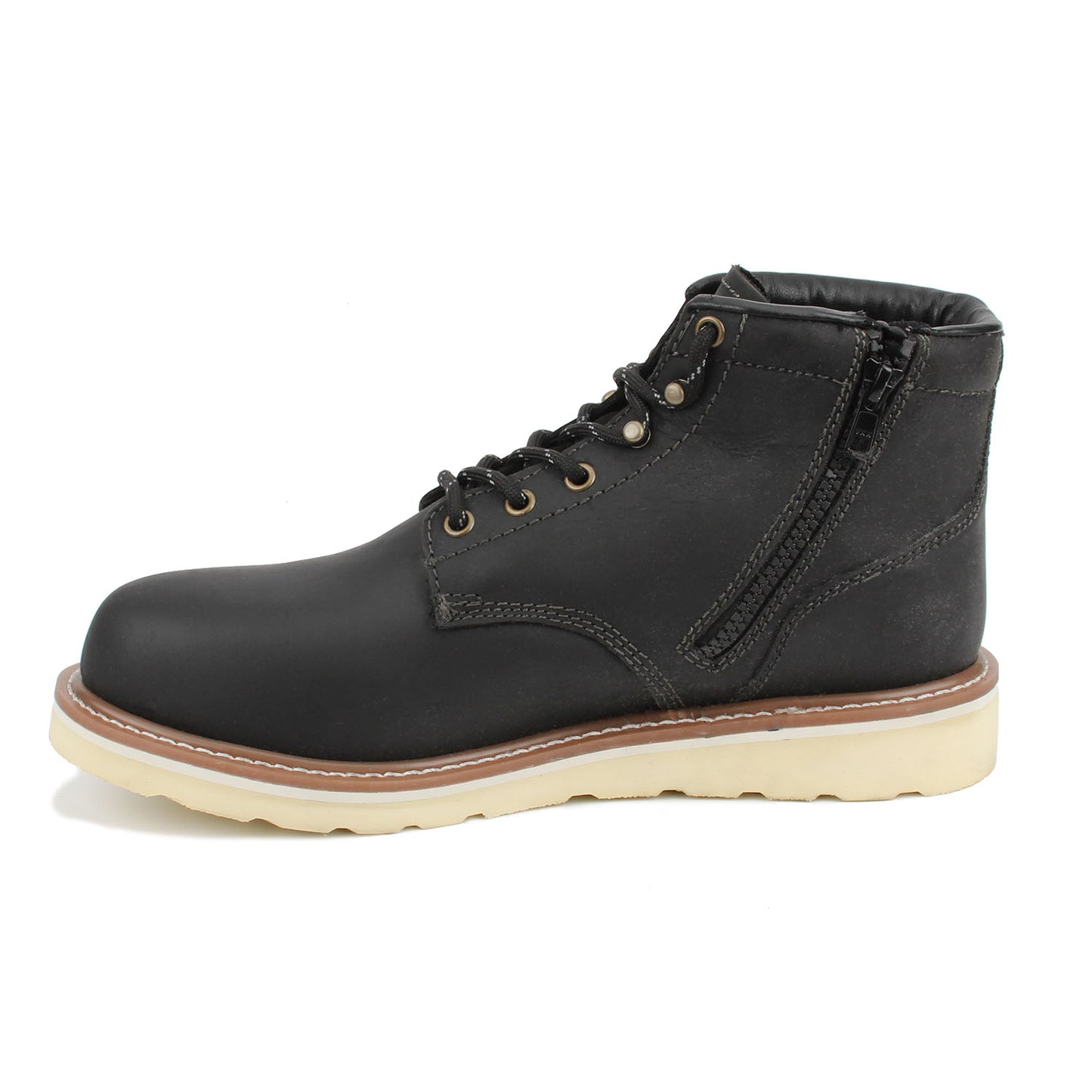 Drew Men's Burbank Waterproof Work Boots Black Leather