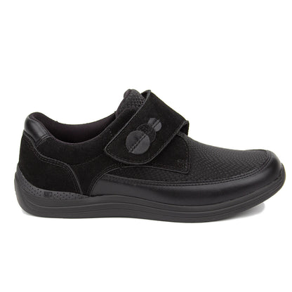 Drew Women's Lily Casual Shoes Black Hook and loop strap
