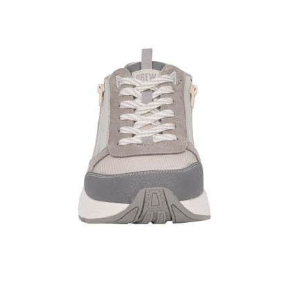 Drew Men's Miller Grey Suede Lace w/Zipper Shoes