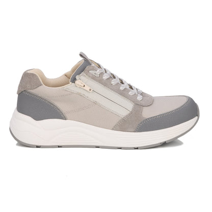 Drew Men's Miller Grey Suede Lace w/Zipper Shoes