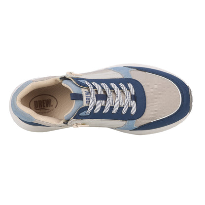 Drew Men's Miller Grey Suede Lace w/Zipper Shoes