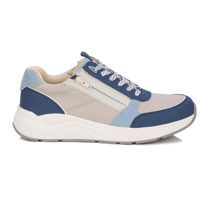 Drew Men's Miller Grey Suede Lace w/Zipper Shoes