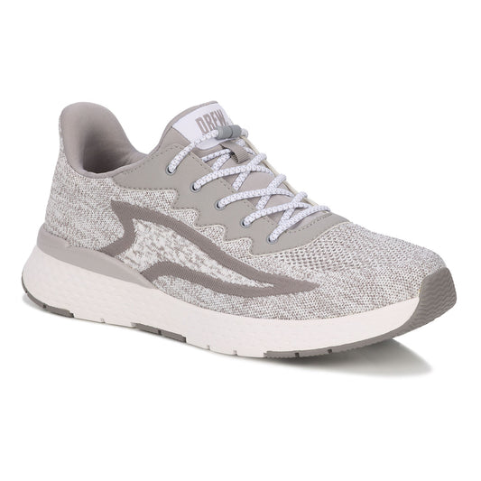 Drew Men's Explore II Hands-Free Slip-on Shoes - Drew Explore II Grey and White Mesh Combo Mesh shoe with grey sole