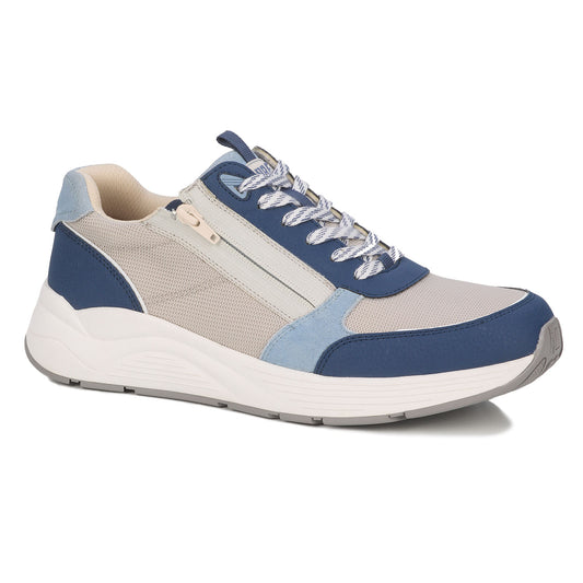 Drew Men's Miller Lace w/Zipper Shoes - Drew Men's Miller Grey Suede Lace w/Zipper Shoes