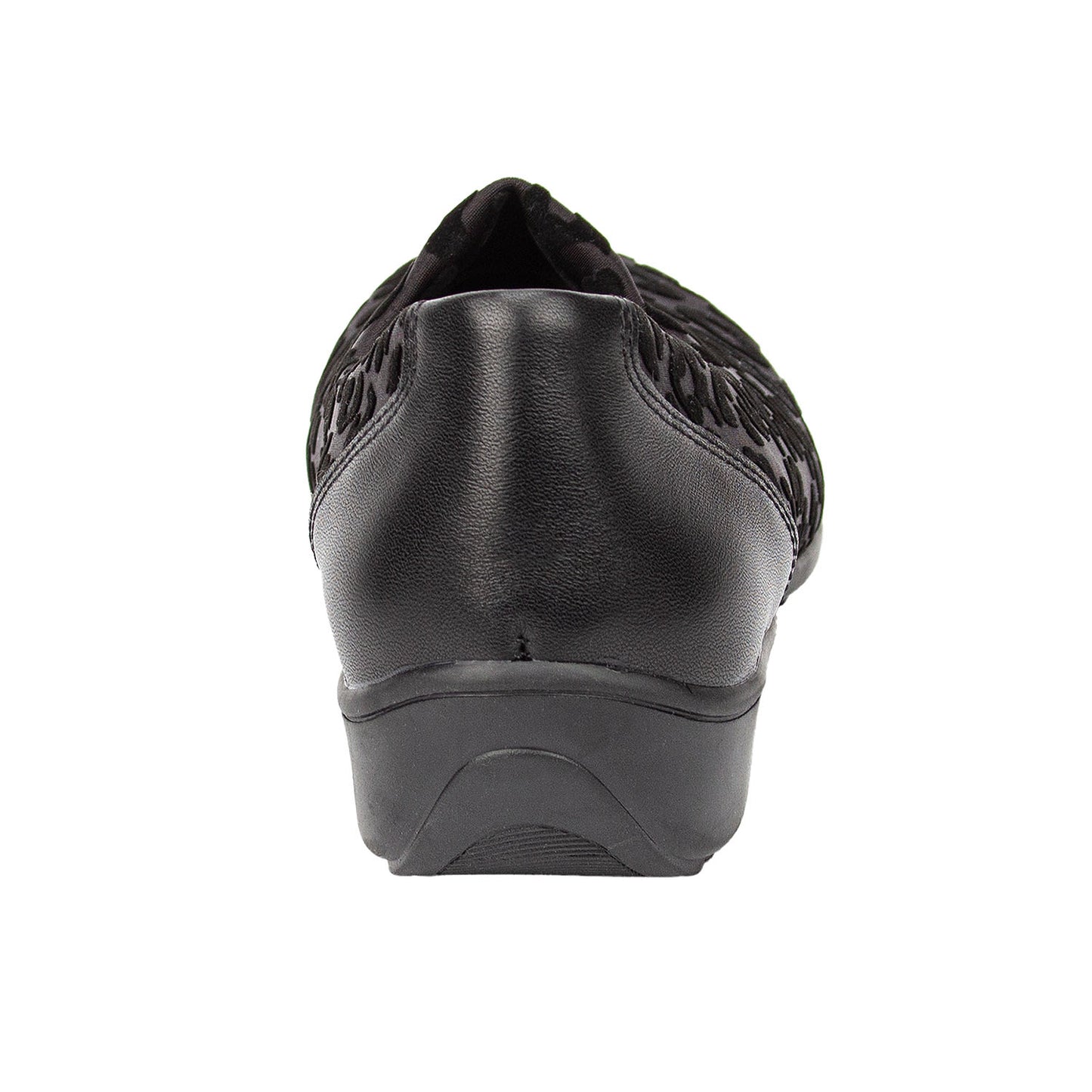 Black shoe on a white background