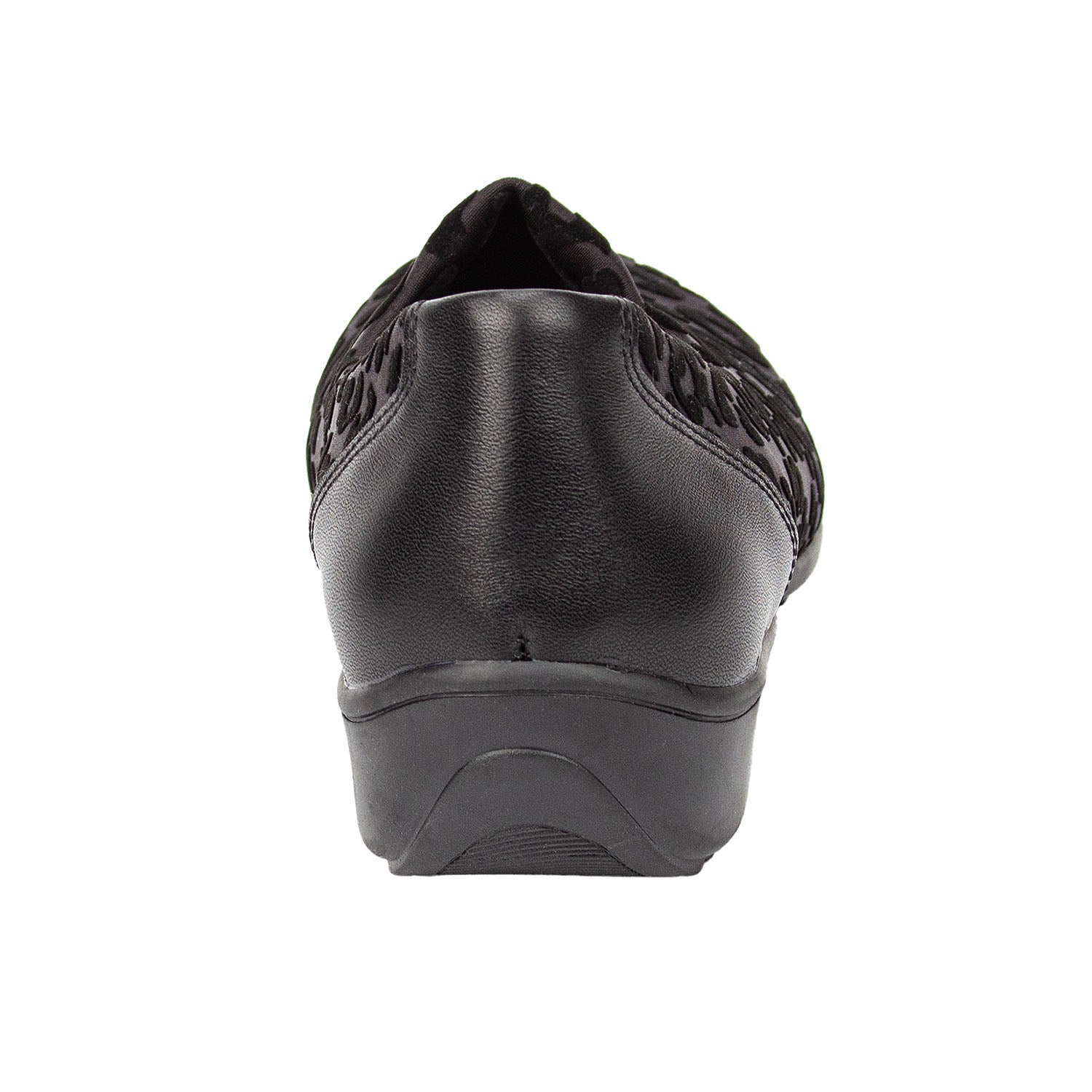 Black shoe on a white background