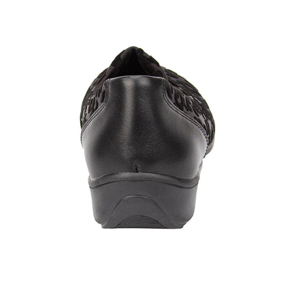 Black shoe on a white background