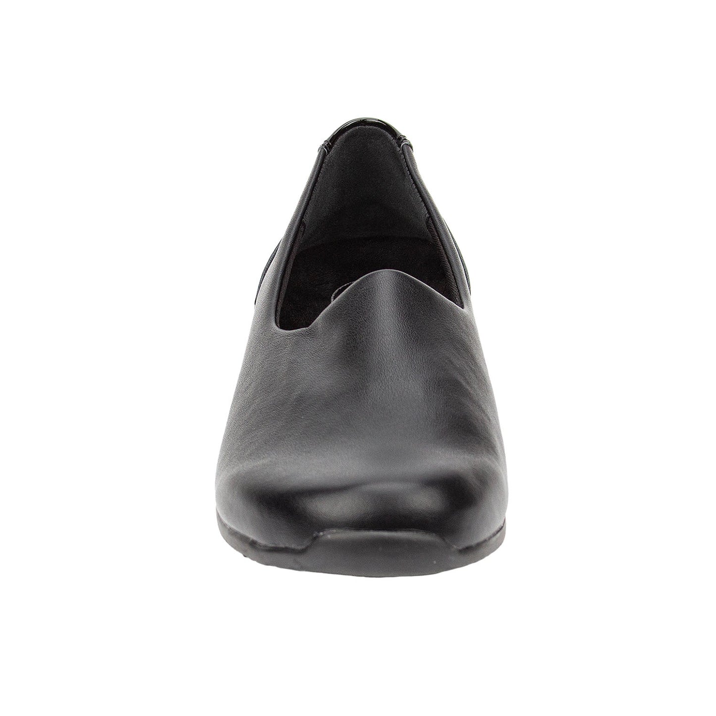 Black shoe on a white background