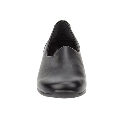 Black shoe on a white background