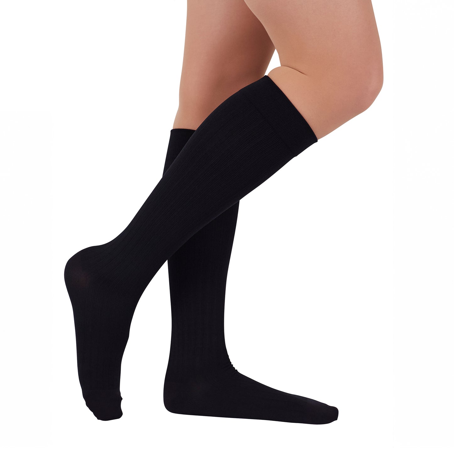 Duomed Soft Stripe Compression Knee High Sock 15-20 mmHg
