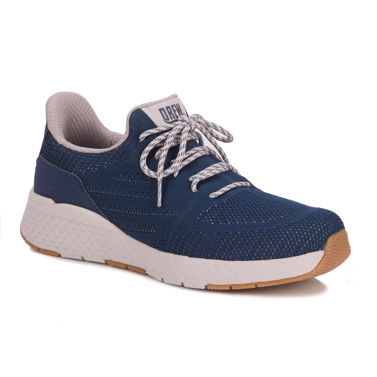 Drew Men's Echo Hands-Free Shoes Navy Mesh Combo Front