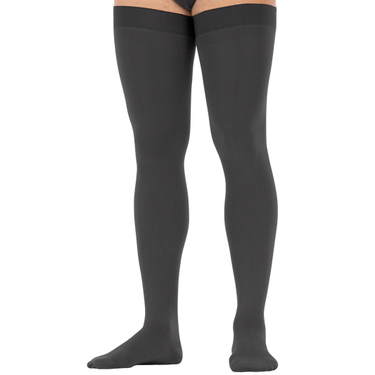 Jobst for Men Thigh Highs w/Dot Band 30-40 mmHg - Jobst for Men Thigh Highs w/Dot Band Anthracite
