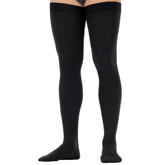 Jobst for Men Thigh Highs w/Dot Band 30-40 mmHg - Jobst for Men Thigh Highs w/Dot Band Navy