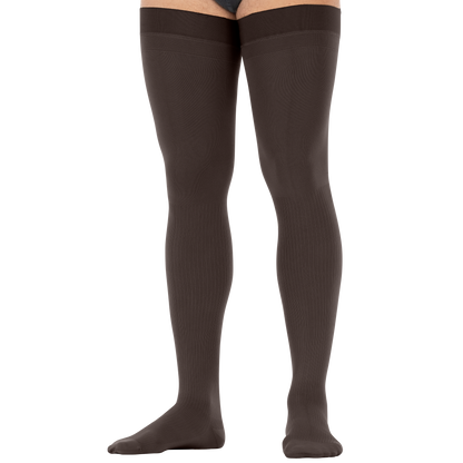 Jobst for Men Thigh Highs w/Dot Band Brown