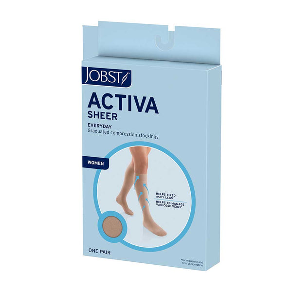 Jobst ACTIVA Sheer Compression Thigh Highs - 20-30mmHg