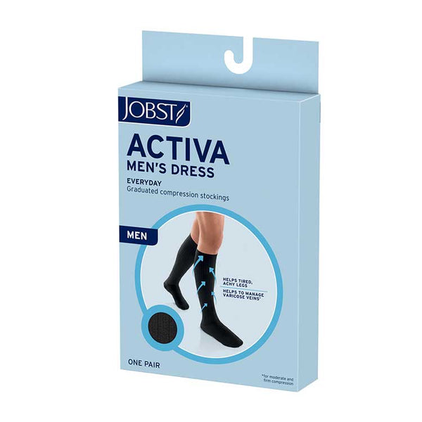 Jobst ACTIVA Men's Dress Compression Socks - 20-30mmHg Box
