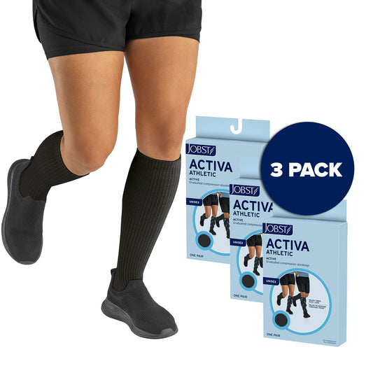 Jobst ACTIVA Athletic Compression Socks 20-30 mmHg 3-Pack - Jobst ACTIVA Athletic Compression Socks 20-30 mmHg 3-Pack Black
