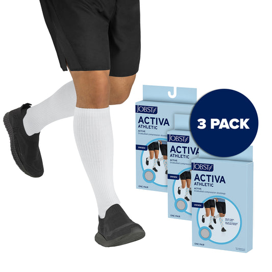 Jobst ACTIVA Athletic Compression Socks 20-30 mmHg 3-Pack - Jobst ACTIVA Athletic Compression Socks 20-30 mmHg 3-Pack White
