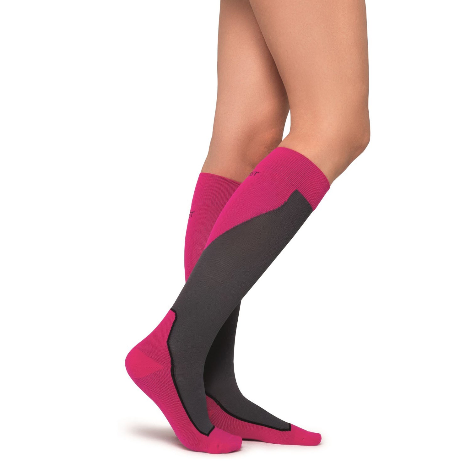Jobst Sport Knee High Socks Pink Grey