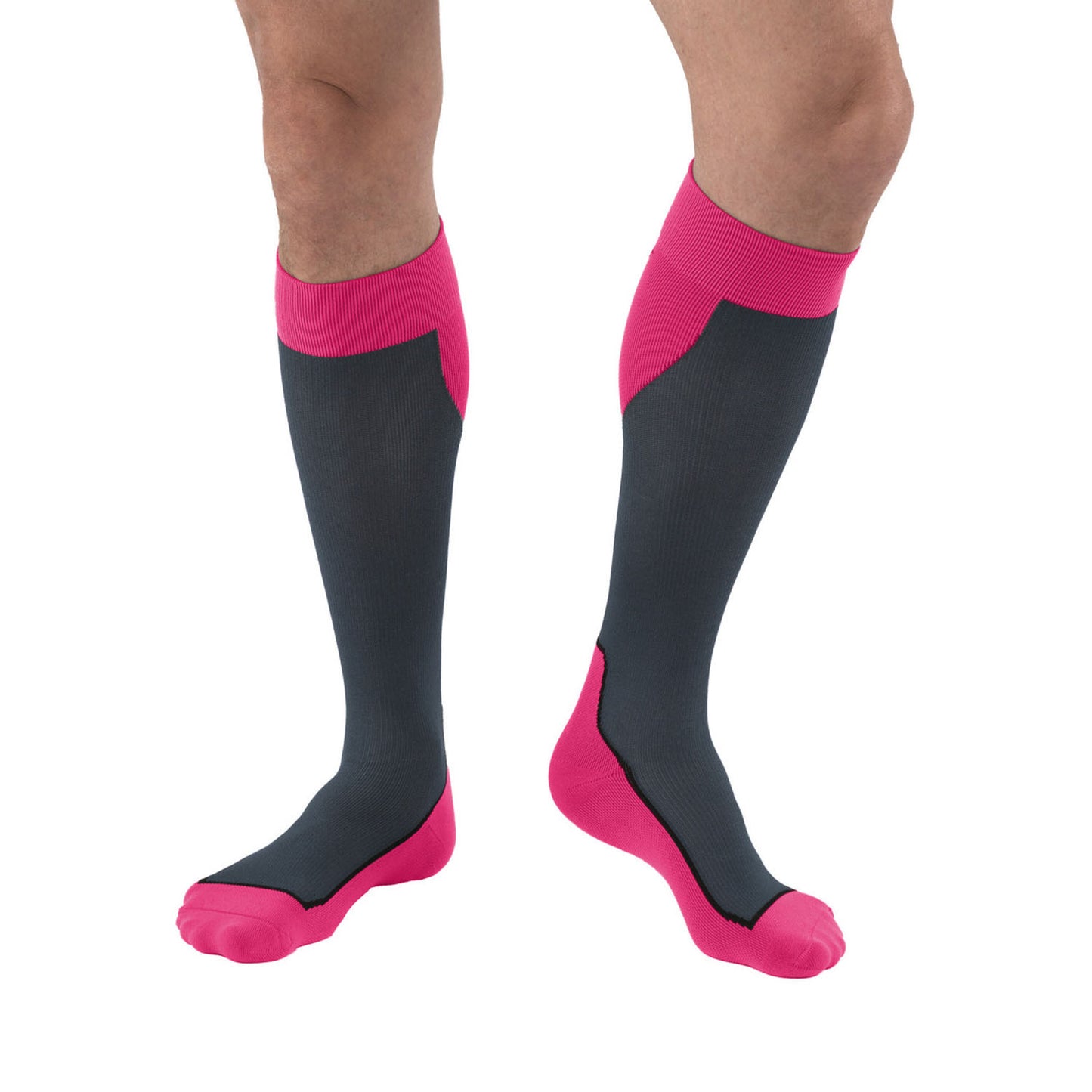 Jobst Sport Knee High Socks Pink Grey