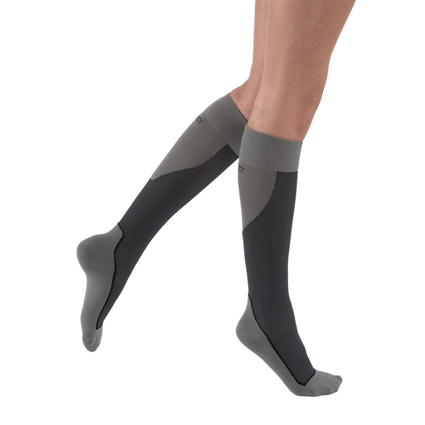 Jobst Sport Knee High Socks 20-30 mmHg Black Grey