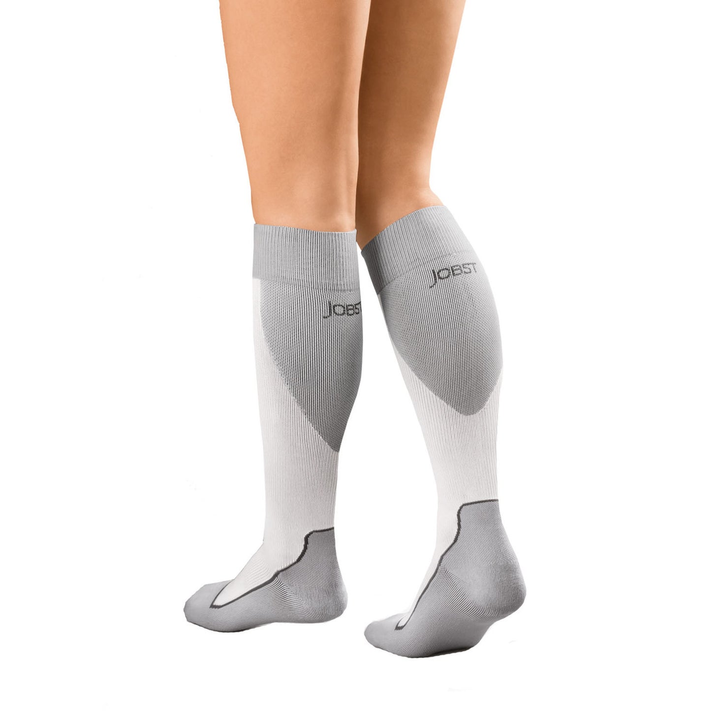 Jobst Sport Knee High Socks White Grey