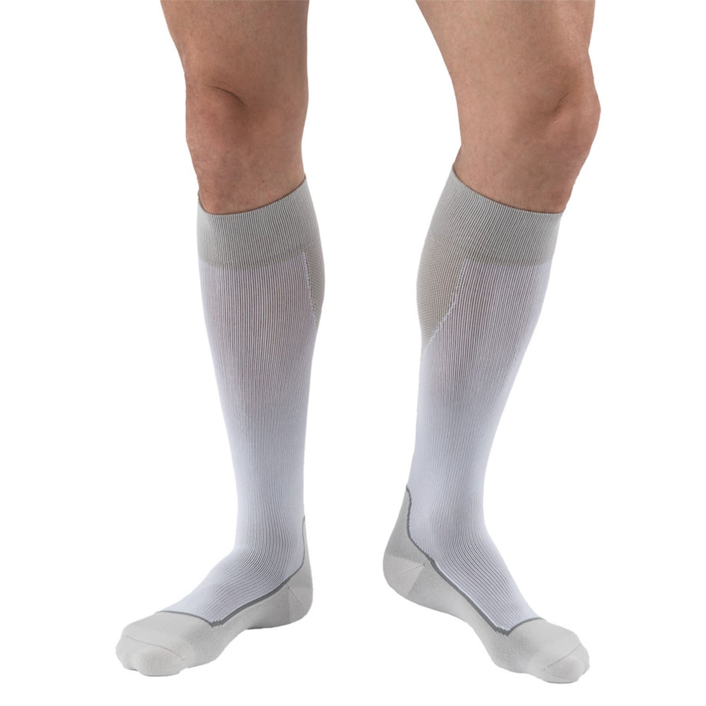 Jobst Sport Knee High Socks White Grey